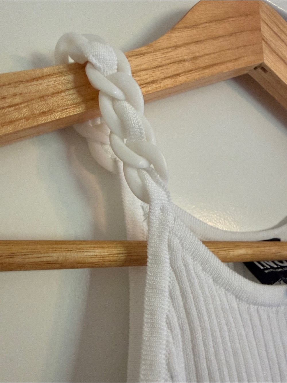 INC White Ribbed Tank Top - Picture 3 of 5